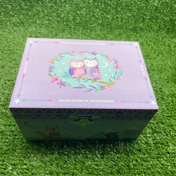 Woodland Animal Musical Jewelry Box, Pink/Purple, NIB - Picture 9 of 13